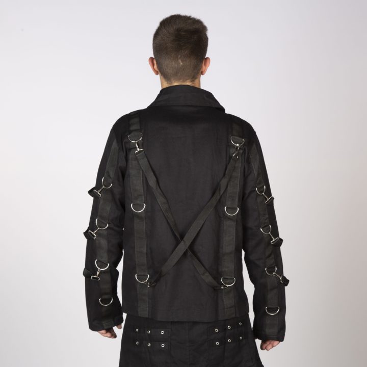 W-JACK002-S1  BLACK COTTON JACKET – Image 3
