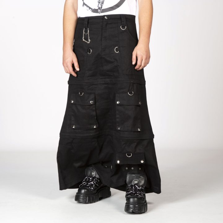 W-KILT001-S1  BLACK COTTON KILT
