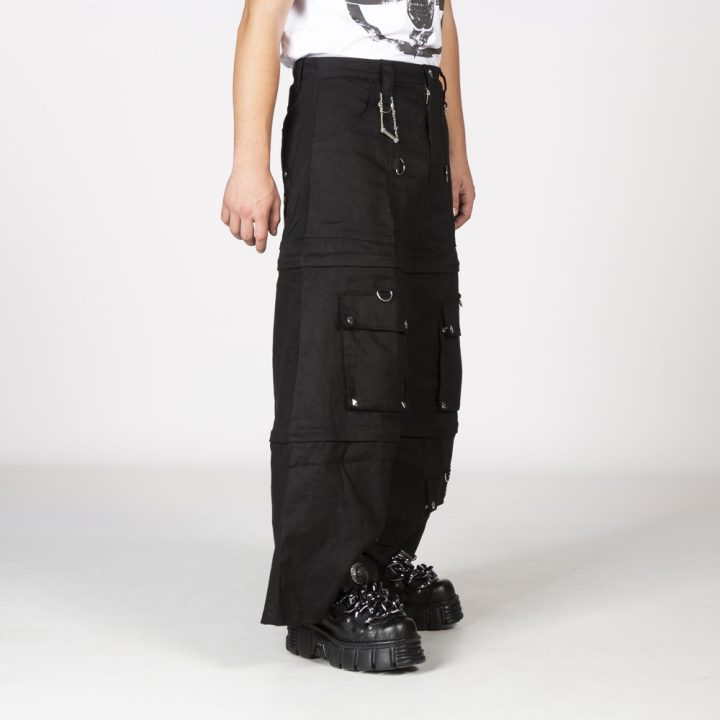 W-KILT001-S1  BLACK COTTON KILT – Image 2