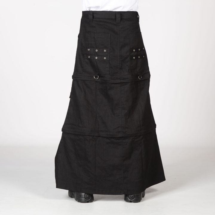 W-KILT001-S1  BLACK COTTON KILT – Image 3