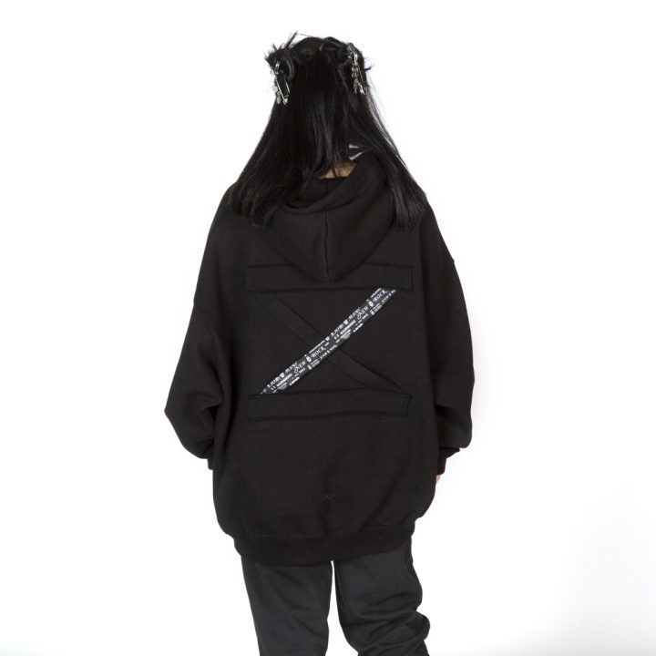 W-NRHOODIE12-S1 NEW ROCK BLACK HOODIE – Image 3