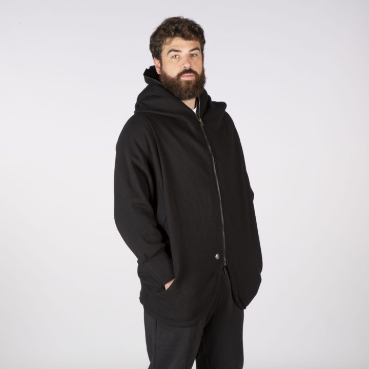 W-NRHOODIE13-S1 NEW ROCK BLACK HOODIE – Image 2