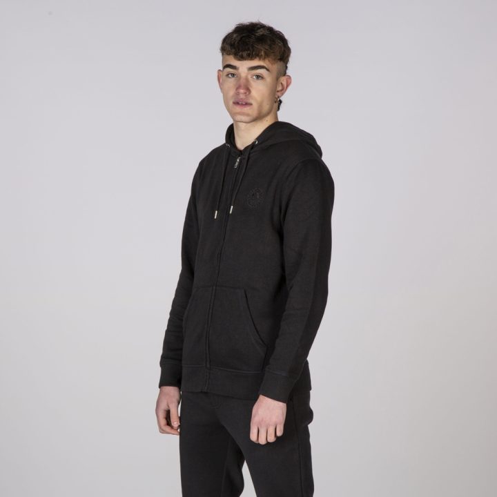W-NRHOODIE24-S1  STSU820 SUDADERA NEGRO TRES BORDADOS – Image 2