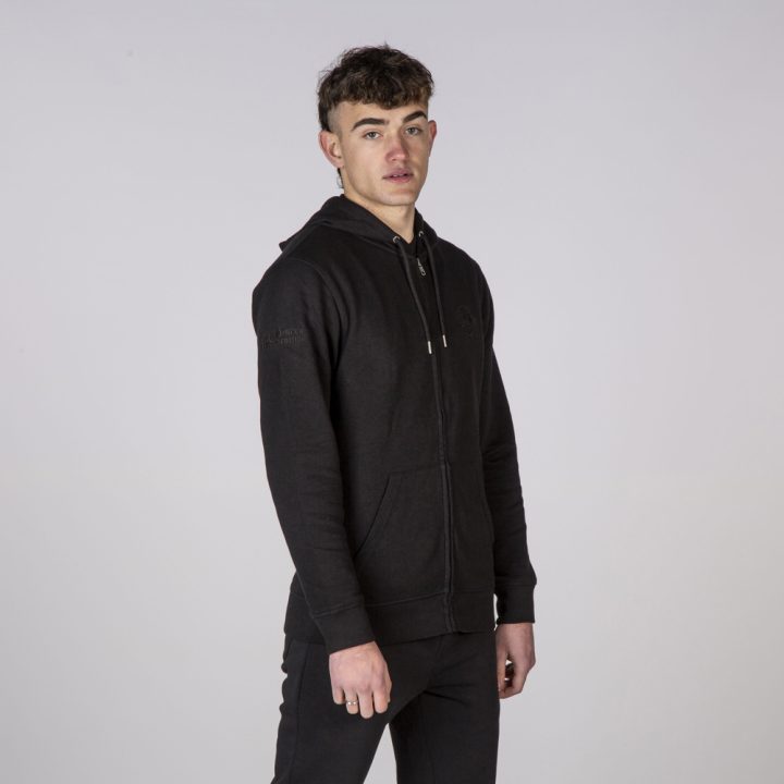 W-NRHOODIE24-S1  STSU820 SUDADERA NEGRO TRES BORDADOS – Image 3