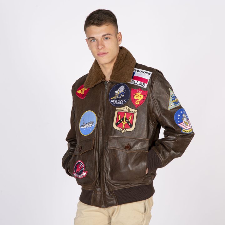 W-NRLMJ016-S1  TOPGUN OLDY BROWN MENS JACKET   ( nuevo Diciembre 2019  ) – Image 2