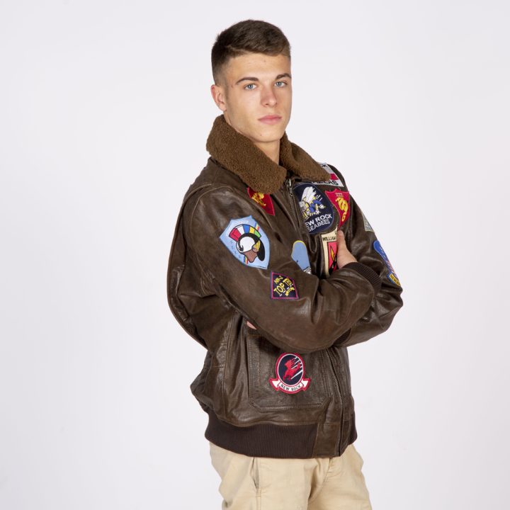 W-NRLMJ016-S1  TOPGUN OLDY BROWN MENS JACKET   ( nuevo Diciembre 2019  ) – Image 3