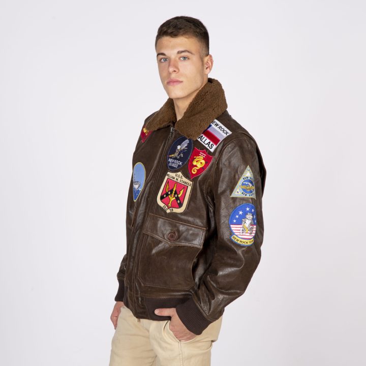 W-NRLMJ016-S1  TOPGUN OLDY BROWN MENS JACKET   ( nuevo Diciembre 2019  ) – Image 4