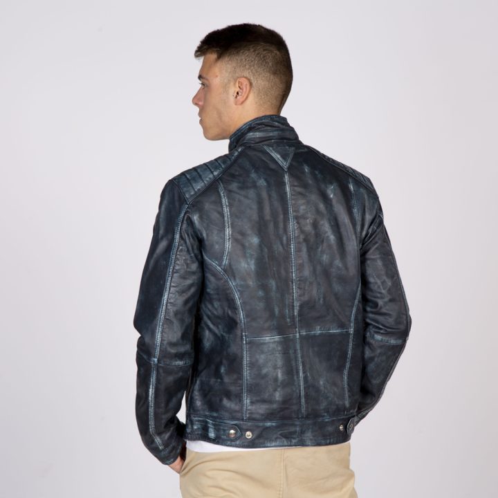 W-NRLMJ029-S1 MENS LEATHER JACKETS MADE OF NAVY VINTAGE : 1802 – Image 4