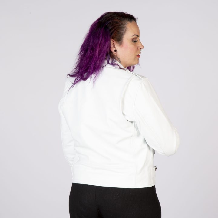 W-NRLWJ006-S5 LADIES WHITE HIDE BRANDO JACKET – Image 4