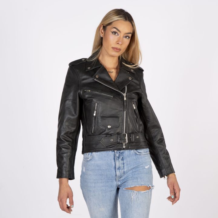 W-NRLWJ025-S1 WOMENS BUFFALO BRANDO JACKET – Image 6
