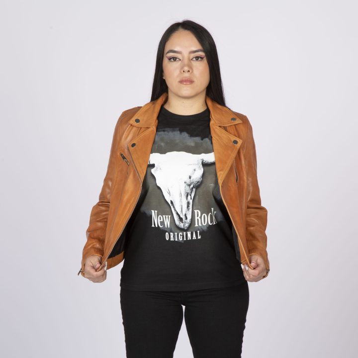 W-NRLWJ068-S5 LADIES TAN NAPPA JACKET 054 – Image 5