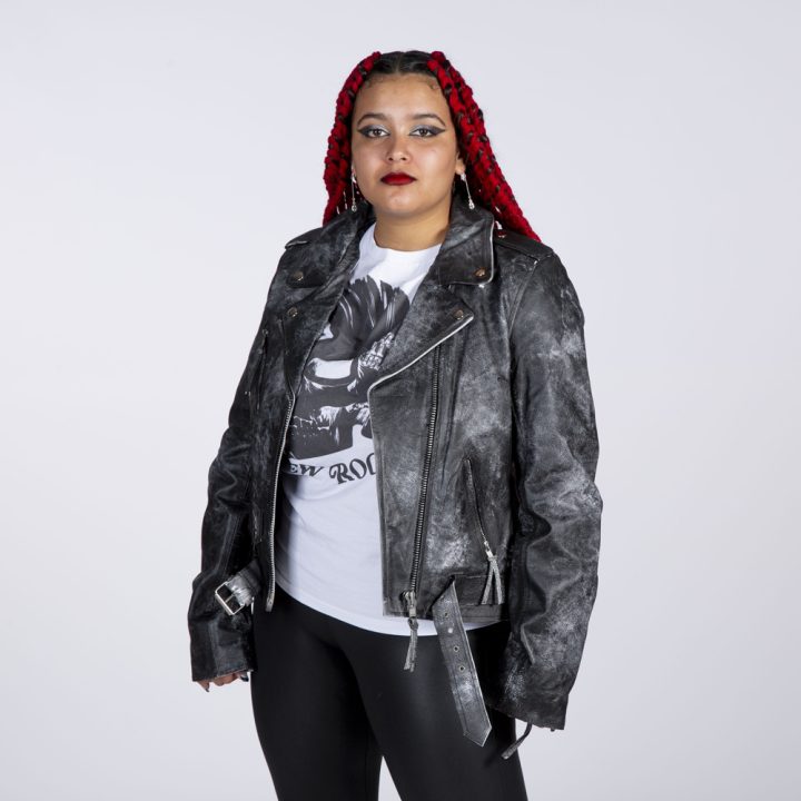 W-NRLWJ083-S1  LADIES JACKETS MADE OF BLACK MILLED   LEATHER :  LDS-MB – Image 4
