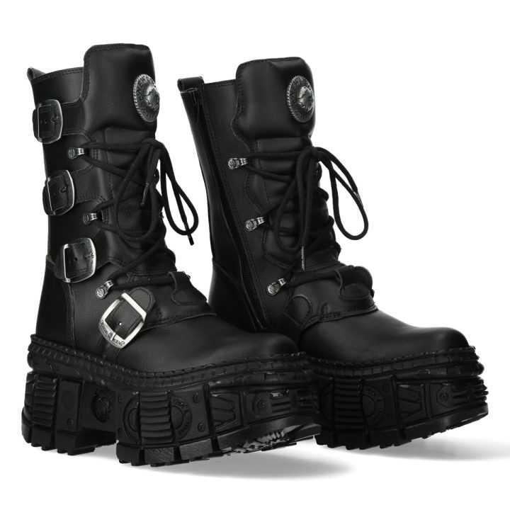 Bottines Noir New Rock M-WALL1473-V5
