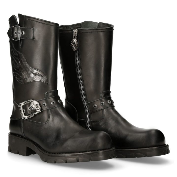 Bottes Acier, Noir New Rock M-7601C-C1