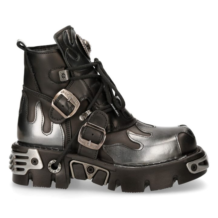 Bottines Acier, Noir New Rock M-288-S2 – Image 2
