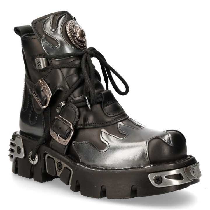 Bottines Acier, Noir New Rock M-288-S2 – Image 3