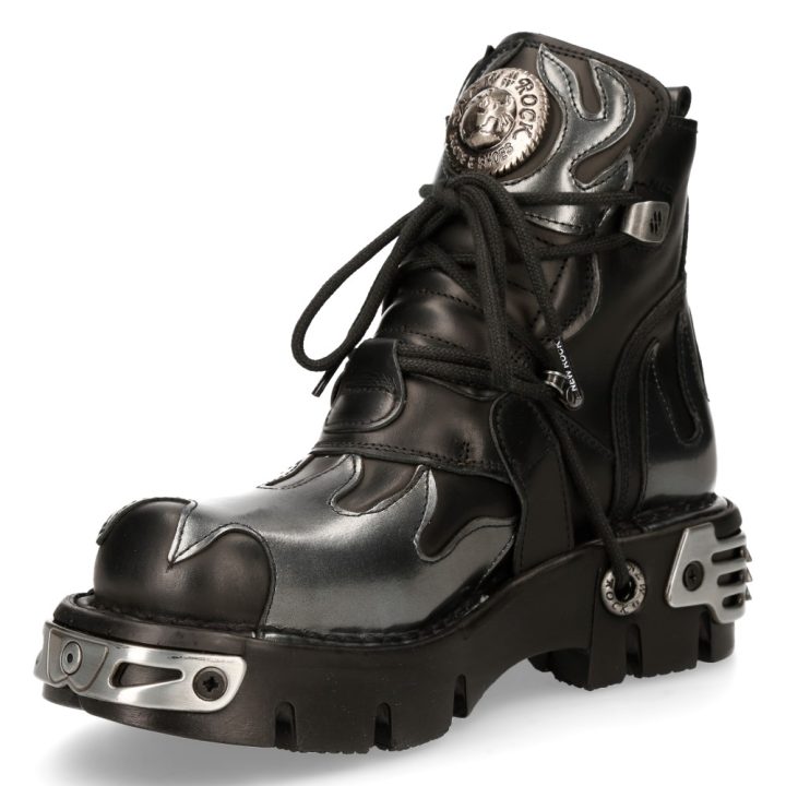 Bottines Acier, Noir New Rock M-288-S2 – Image 5
