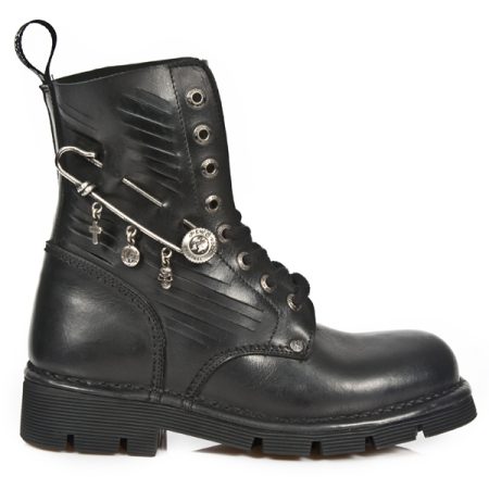 Bottines Noir New Rock M.MILI184-C1