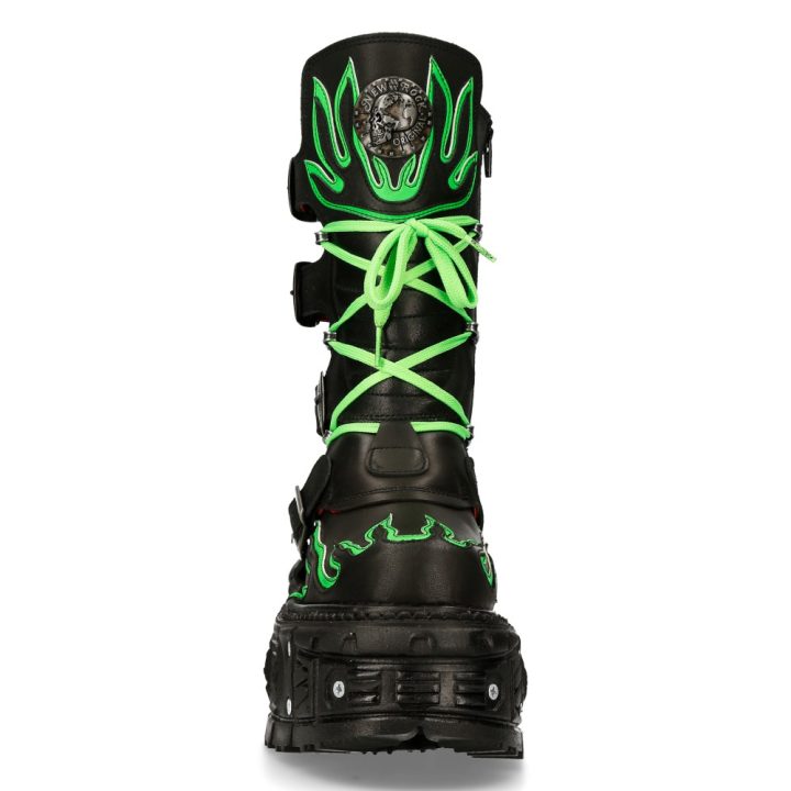 Bottes Noir, Vert New Rock M-TANK015-C4 – Image 4