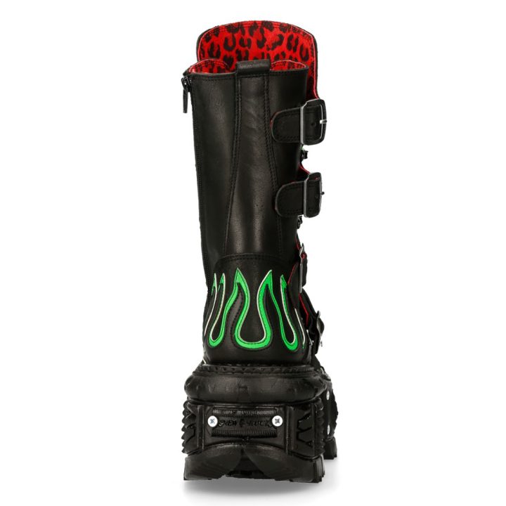 Bottes Noir, Vert New Rock M-TANK015-C4 – Image 6