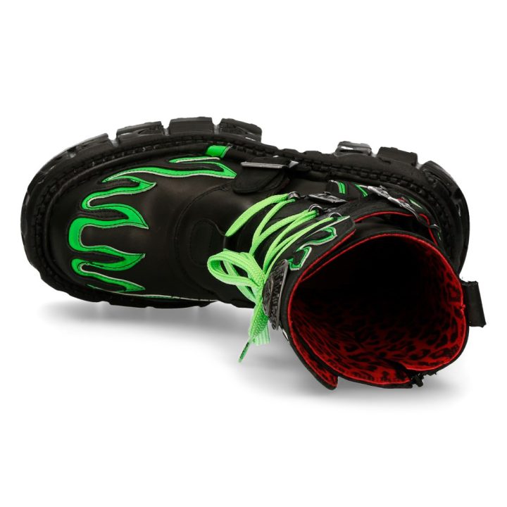 Bottes Noir, Vert New Rock M-TANK015-C4 – Image 8