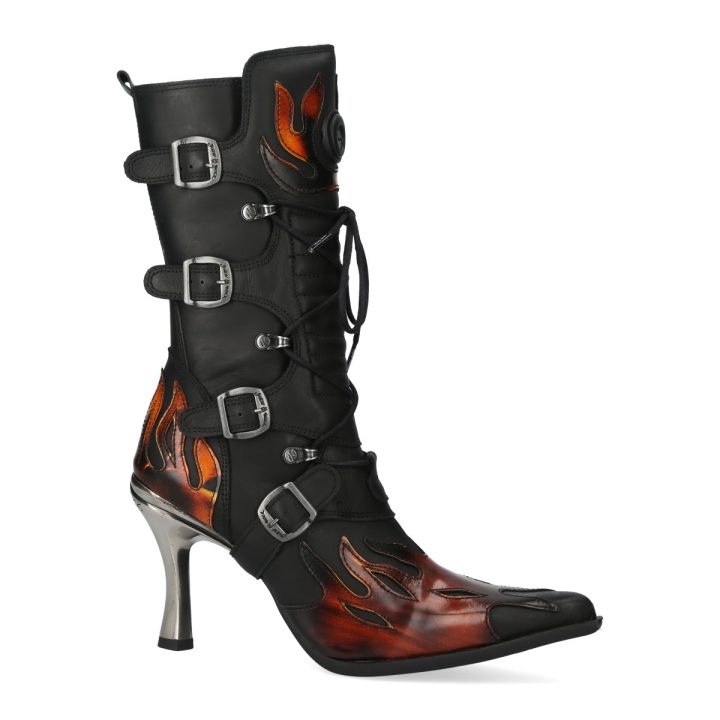 Bottes Noir, Orange New Rock M-9591-S1 – Image 2