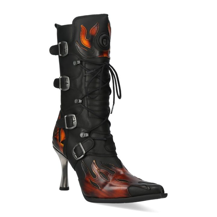 Bottes Noir, Orange New Rock M-9591-S1 – Image 3
