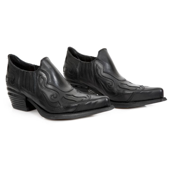Chaussures Noir, Rouge New Rock M-WST075-C6-1