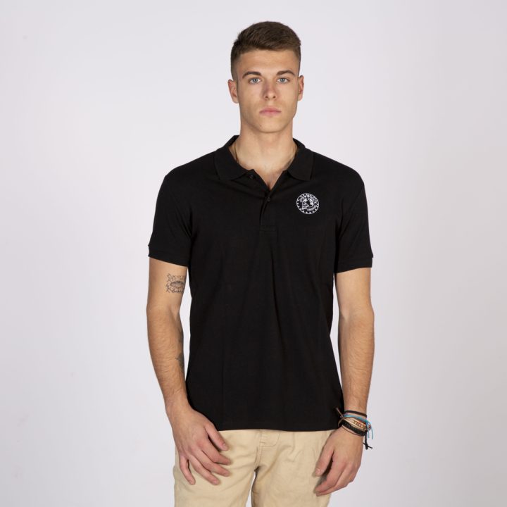 W-PSHIRT1-S1 NEW ROCK BLACK POLO SHIRT