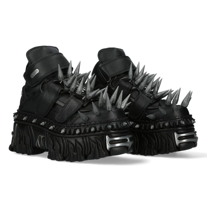 Bottines Noir New Rock M-WALL285P-C3 Spikes – Image 9