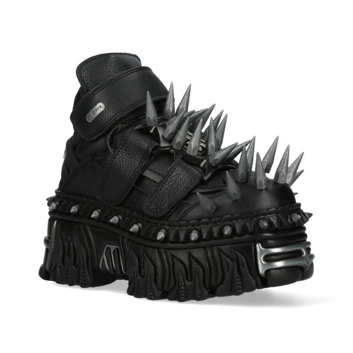 Bottines Noir New Rock M-WALL285P-C3 Spikes – Image 7