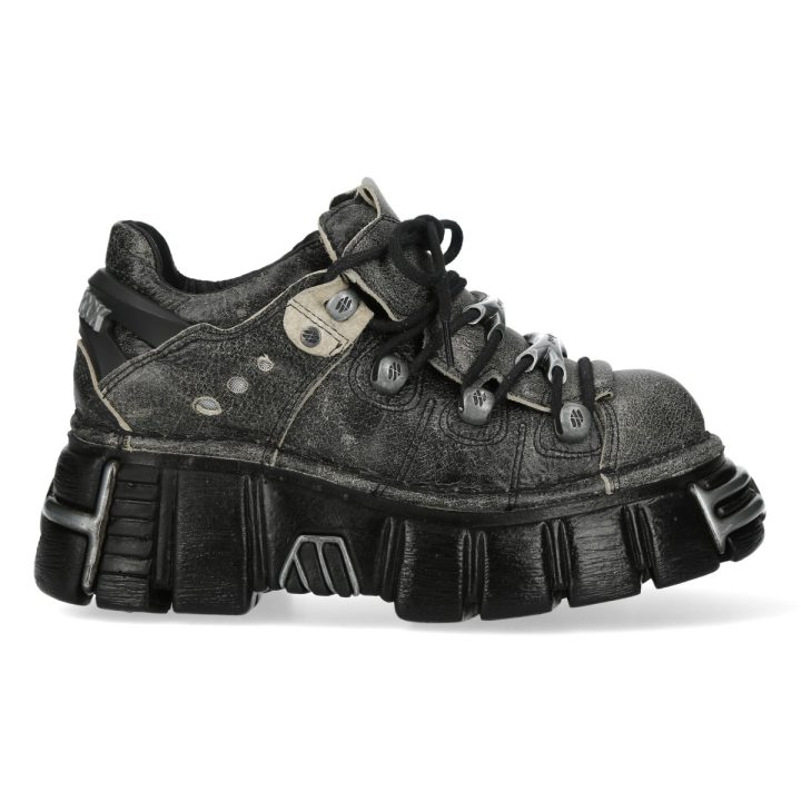 Bottines Noir Crack New Rock M-120N-C99 – Image 2