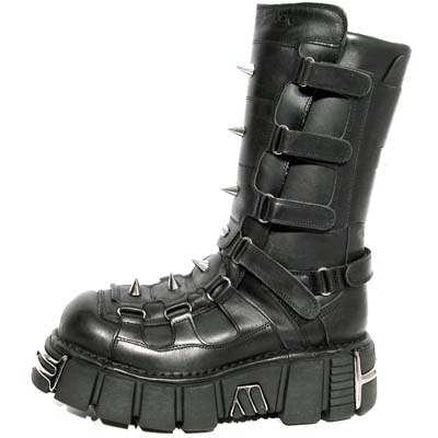Bottes Acier, Noir New Rock M-138-C1 SPIKE