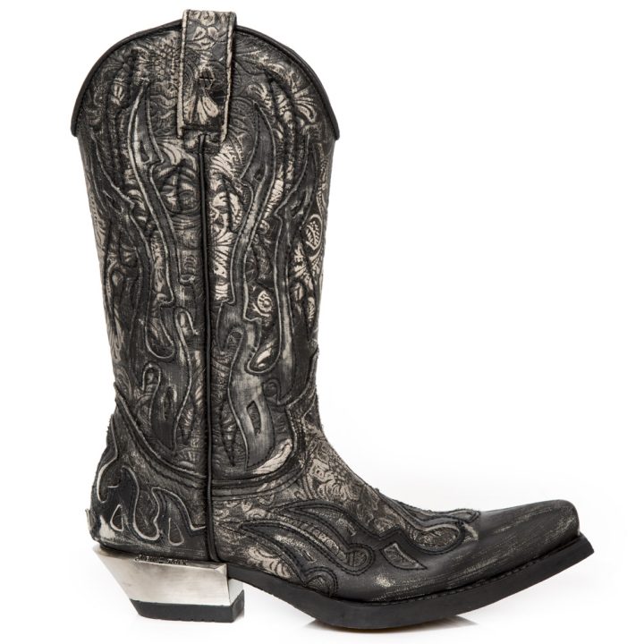 Bottes M-7921-C24 NOIR FLEUR VINTAGE – Image 3