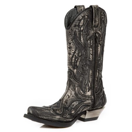 Bottes M-7921-C24 NOIR FLEUR VINTAGE