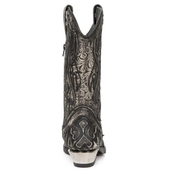 Bottes M-7921-C24 NOIR FLEUR VINTAGE – Image 6