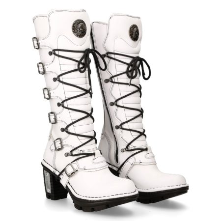 'Bottes hautes Blanches New Rock M.NEOTR014-C4 NAPA BLANCA