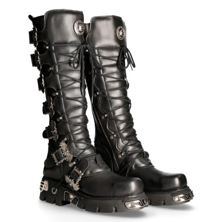 'Bottes hautes' Coquées Noir New Rock M-273MT-C2